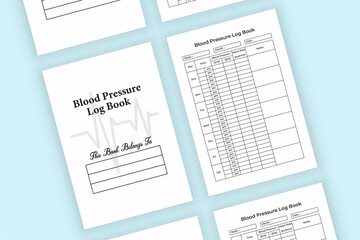 Blood pressure log book KDP interior. Pulse tracker journal. Blood pressure and pulse logbook. KDP interior blood pressure notebook. KDP interior log book. Blood pressure journal.