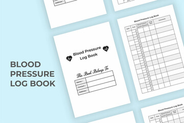 Blood pressure log book KDP interior. Blood pressure logbook and pulse tracker. KDP interior log book. KDP interior blood pressure notebook. Pulse tracker journal. Blood pressure journal.