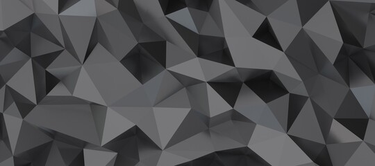 Fototapeta premium Close up detail of abstract modern metallic triangular wall pattern. Silver triangle geometric art wallpaper.