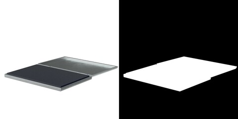 3D rendering illustration of an ink pad for rubber stamp © Francesco Milanese