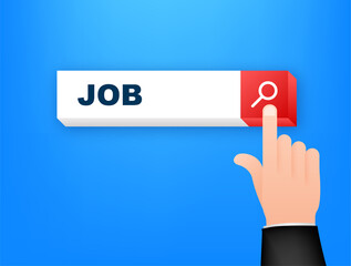 Job recruiting, great design for any purposes. Search icon vector. Job hiring poster design template