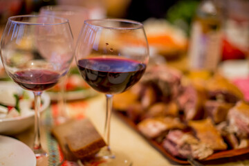 meat and wine