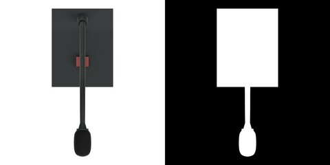 3D rendering illustration of an intercom microphone