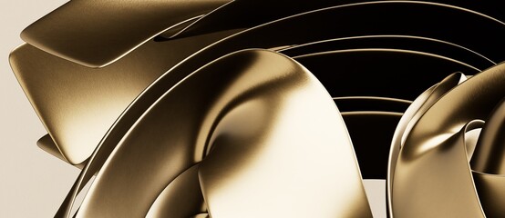 Gold black abstract background with golden lines. Background