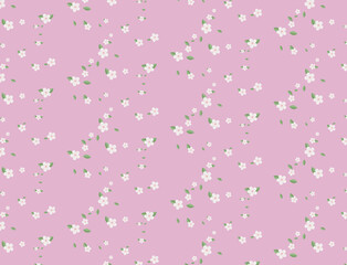 Pattern of sakura flowers.Elegant pink background.