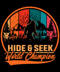 HIDE AND SEEK WORLD CHAMPION T-SHIRT DESIGN