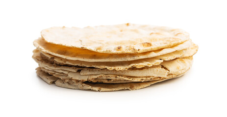 Arabic bread. Flat pita bread.
