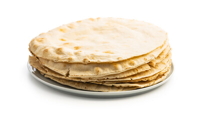 Arabic bread. Flat pita bread.