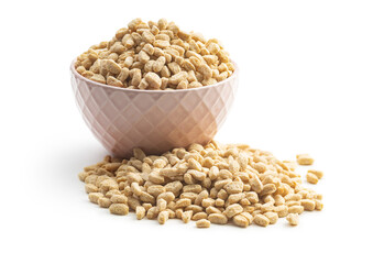 Breakfast cereals. Oat pops in bowl.