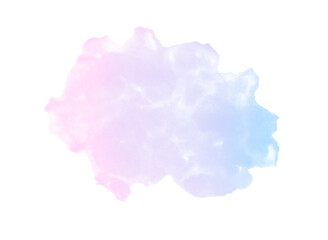 Gradient pink cian violet blue watercolor on white background. The color splashing on the paper. It is a hand drawn. - 481453274