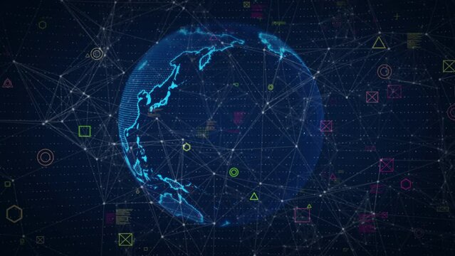 cyber digital world technology background