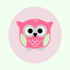 Cute owl drawing illustration 