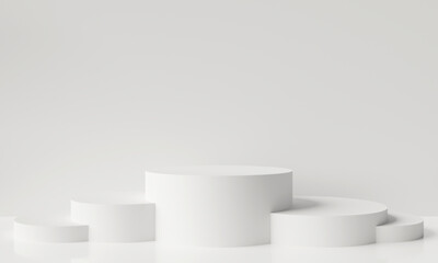 3d rendering illustration of background abstract pedestal board, art display mockup product decoration stand wallpaper