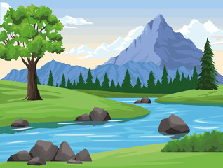 river and mountain