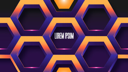 Abstract Futuristic Hexagonal Background