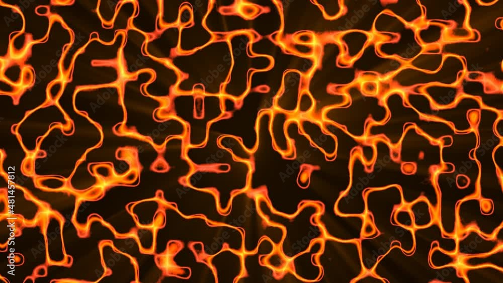 Aufkleber animation of neon abstract background. pattern moving luminous lines. design of plexus of chaotic ci
