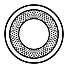 Geometric circle pattern for decorative round frame.