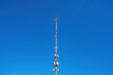 Close up shot of the tower of KOCC-FM Oklahoma City