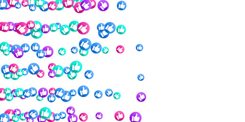 Thumbs up isolated vector like social media sign symbols.