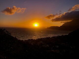 beautiful sunset on the beach