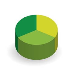 Obraz premium Green pie chart design element