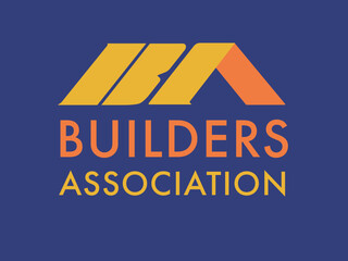 Vector BA monogram constructed into a roof shape