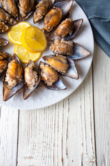 Turkish Street Food Stuffed Mussels with Lemon - Midye Dolma
