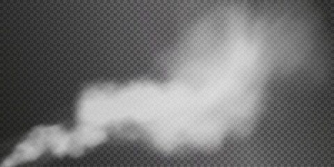 Vector isolated smoke PNG. White smoke texture on a transparent black background. Special effect of steam, smoke, fog, clouds.	
 - obrazy, fototapety, plakaty
