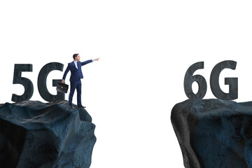 Concept of moving from 5g technology to 6g