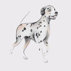 Dog illustration. Cute home animals decorations art