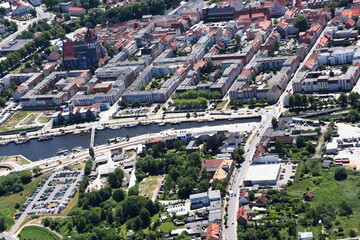 Greifswald, Altstadt mit Steinbecker Vorstadt, Ryck und  Hansering 2016