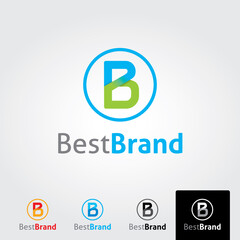 B Logo.B Letter Design Vector Illustration Modern Monogram Icon.