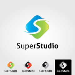 Obraz premium S Logo.S Letter Icon Design Vector Illustration