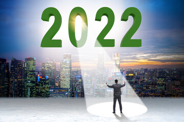 Concept of 2022 in the spotlight