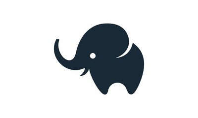 elephant dental silhouette logo vector