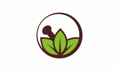 pharmacy logo, medicine symbol,  herbal leaf logo vector
