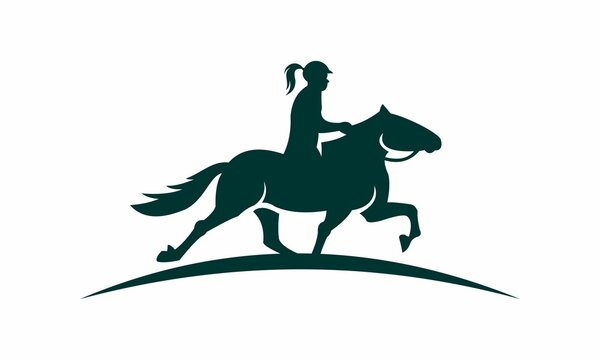 horse and rider shilhouette logo