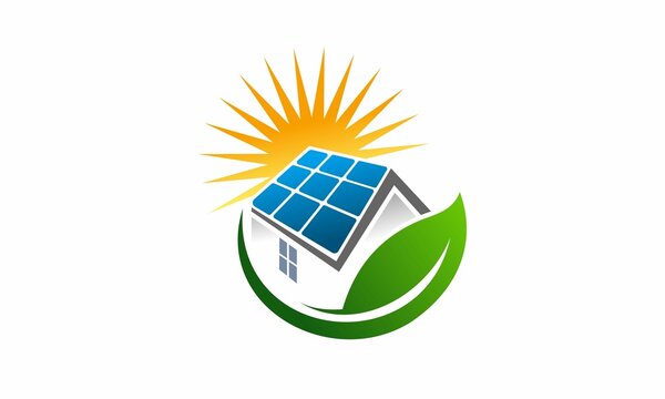 Sun solar energy logo design template eco energy vector image