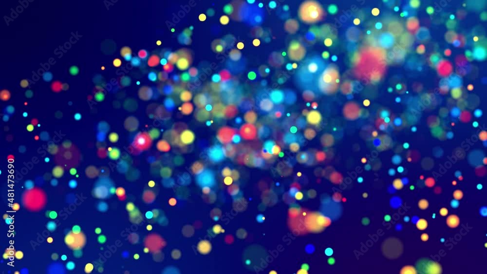 Poster abstract background particles in air, luma matte as alpha channel. glitter magic multicolor particle