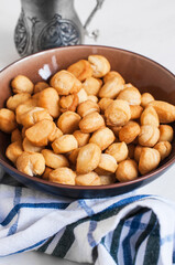 Shi - baursak, Kazakh national baking, small  fried doughnuts.