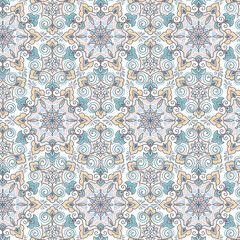 Pastel Geometric Mandala Pattern Design