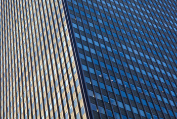 blue building window clean futuristic office business skyscraper