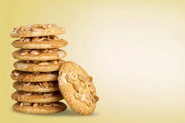 National Cookie Day poster with yummy freshly chocolate chip cookies on the desk