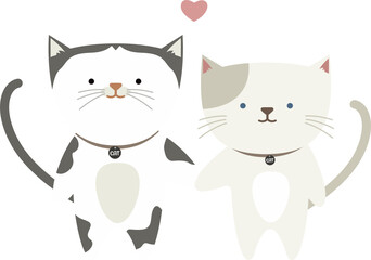 Couple Cat in Love
