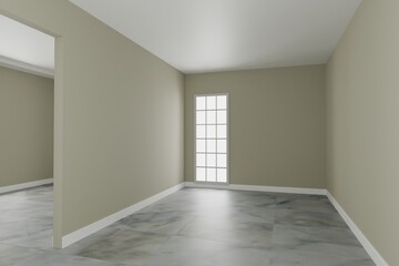 Empty room design interior 3d render
