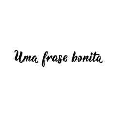 A beautiful phrase in Portuguese. Lettering. Ink illustration. Modern brush calligraphy.