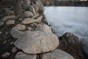 river in winter
