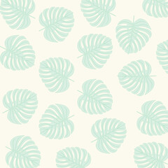 the green leaves of the palm tree are arranged chaotically, abstract background, floral pattern, flat graphics