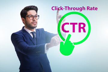 CTR click through rate concept with business people