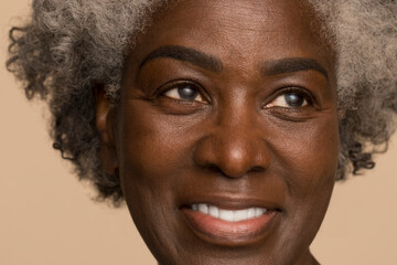 Close-up of smiling mature woman